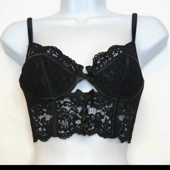 Victoria's Secret for Love and Lemons Black Bra Lingerie Size 32B *NEW - Picture 2 of 5